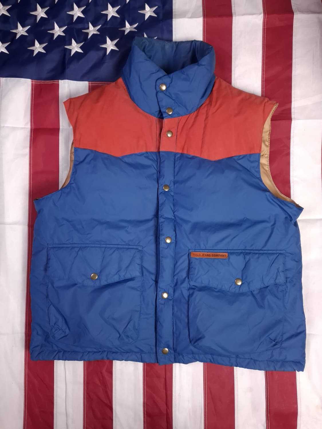 오리지날 90's 랄프로렌 폴로 진스 다운 패딩 베스트 상품이미지1