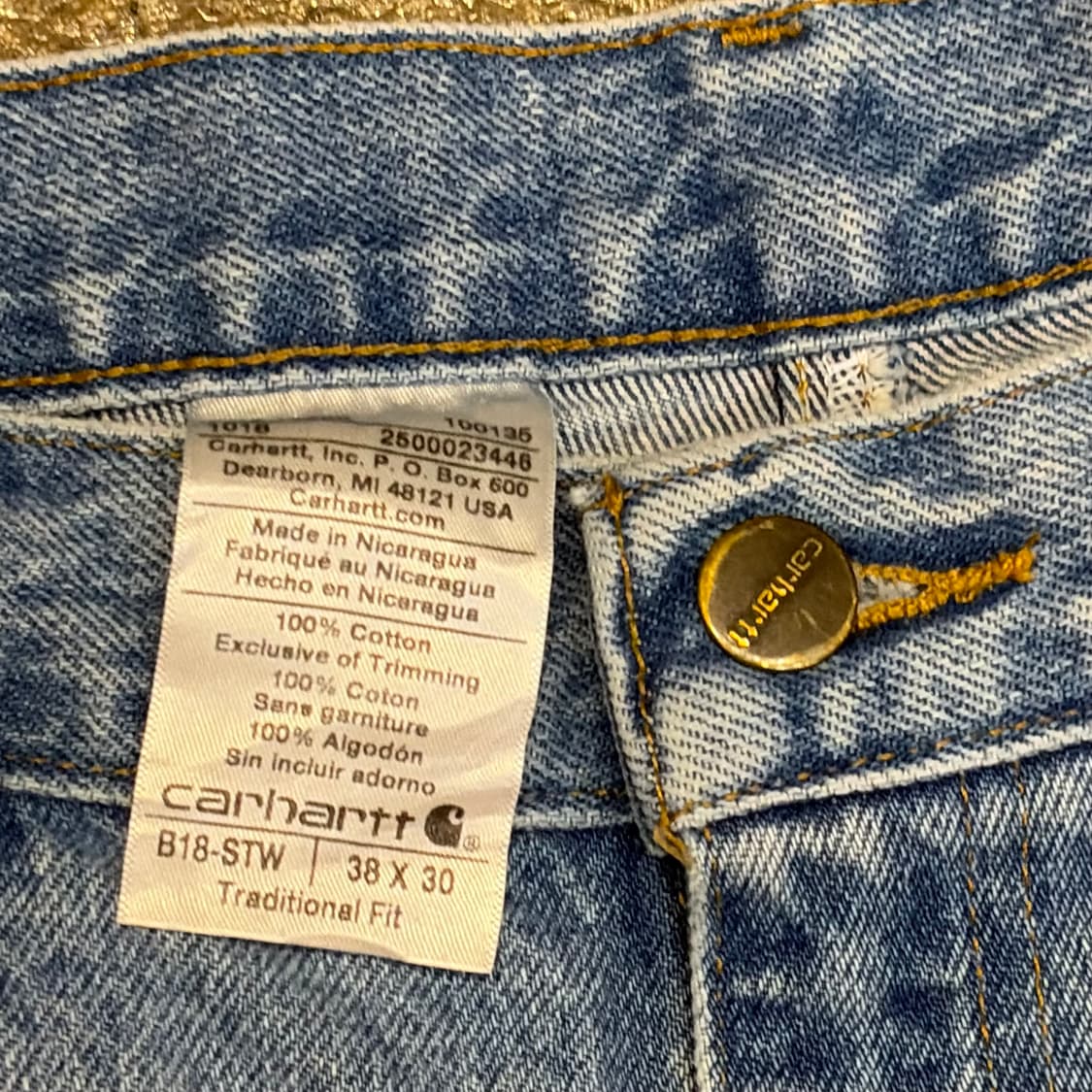 00s 미국 빈티지 칼하트 워크 청바지 데님팬츠 상품이미지3