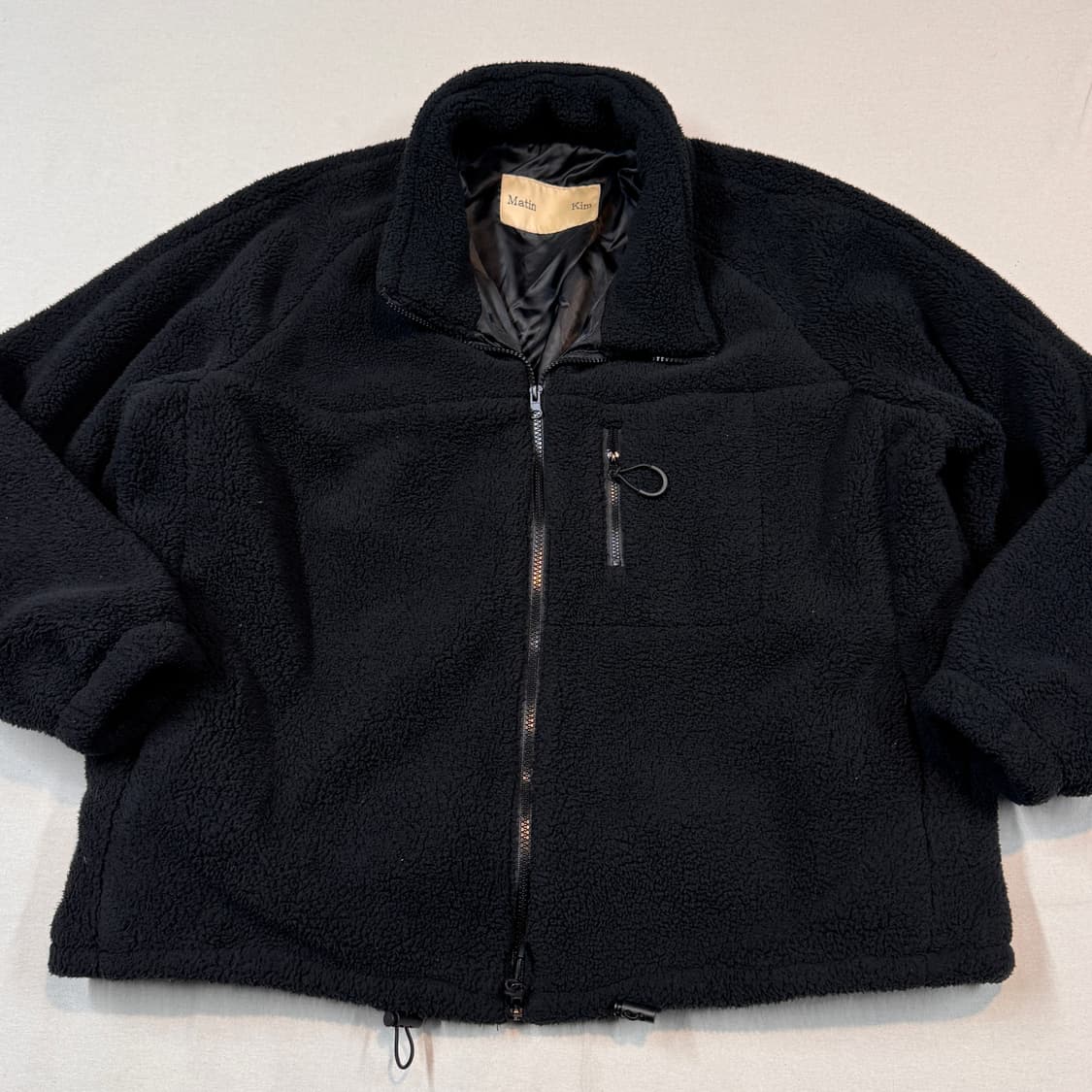 F) 마뗑킴 2way 집업 플리스 후리스 스펠로고 자켓 상품이미지4