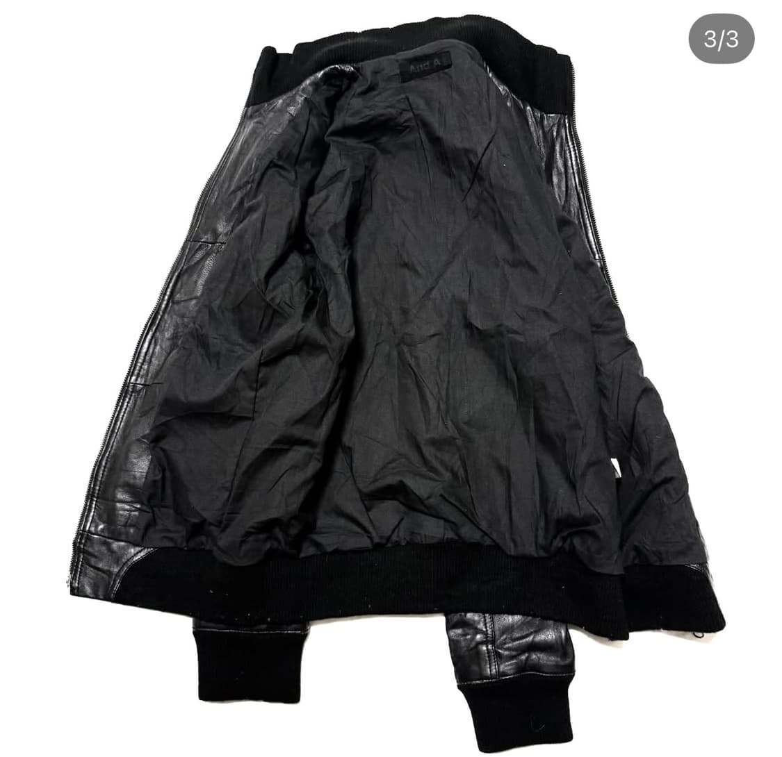 And A - 하이넥 레더 자켓 상품이미지3