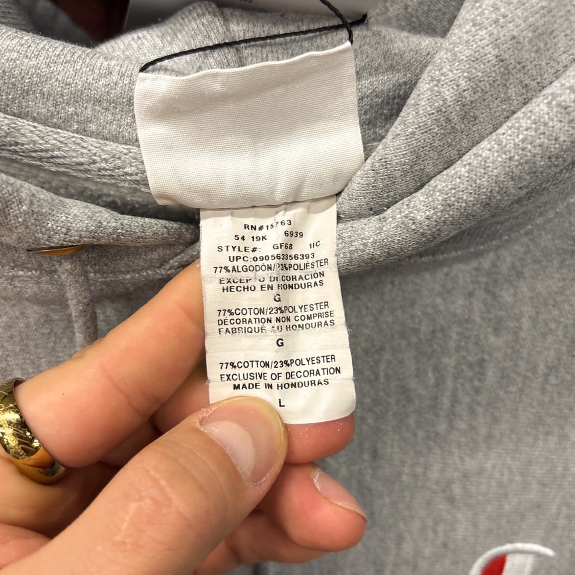 00s 챔피온 리버스위브 스몰로고 헤비코튼 후드티 N1218 상품이미지9