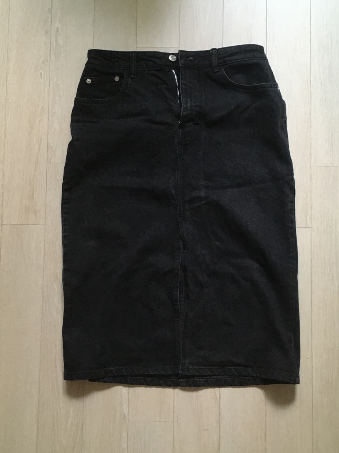 Zara black denim skirt 상품이미지4