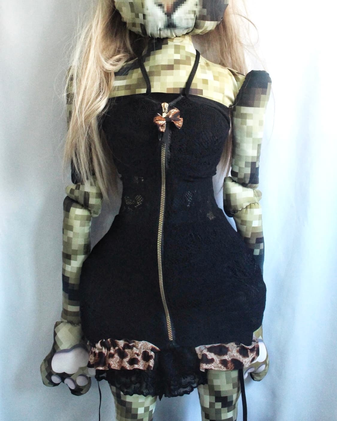 Leopard noir sheer lingerie set 상품이미지2