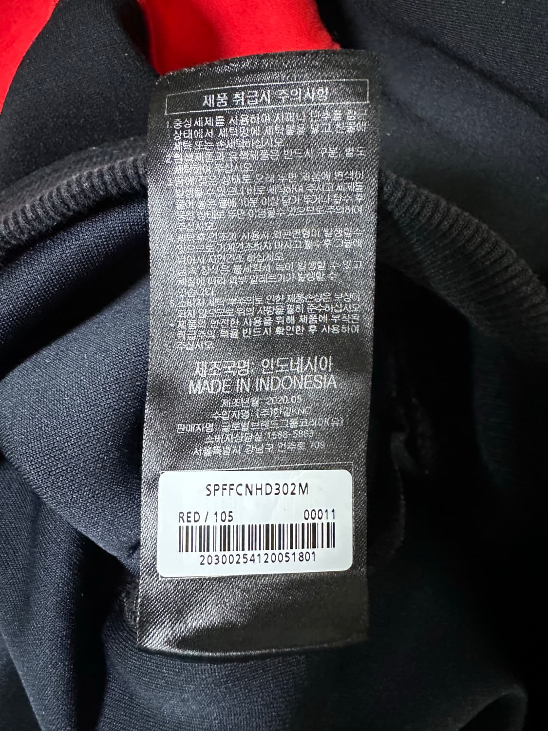 스파이더 레드/블랙 후드티 상품이미지8