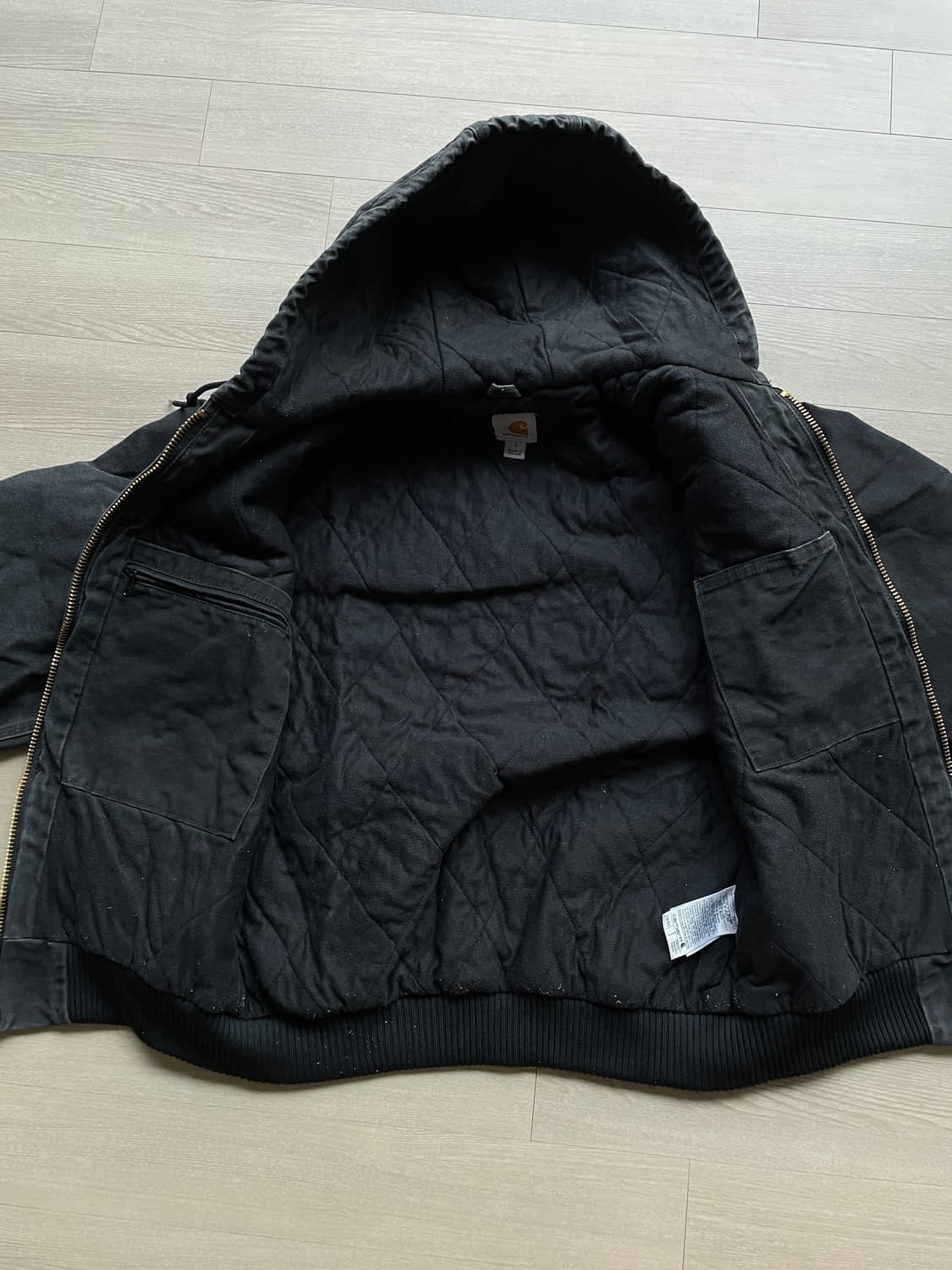 칼하트 j130 BLK 블랙 액티브 자켓 샌드스톤 carhartt 상품이미지7