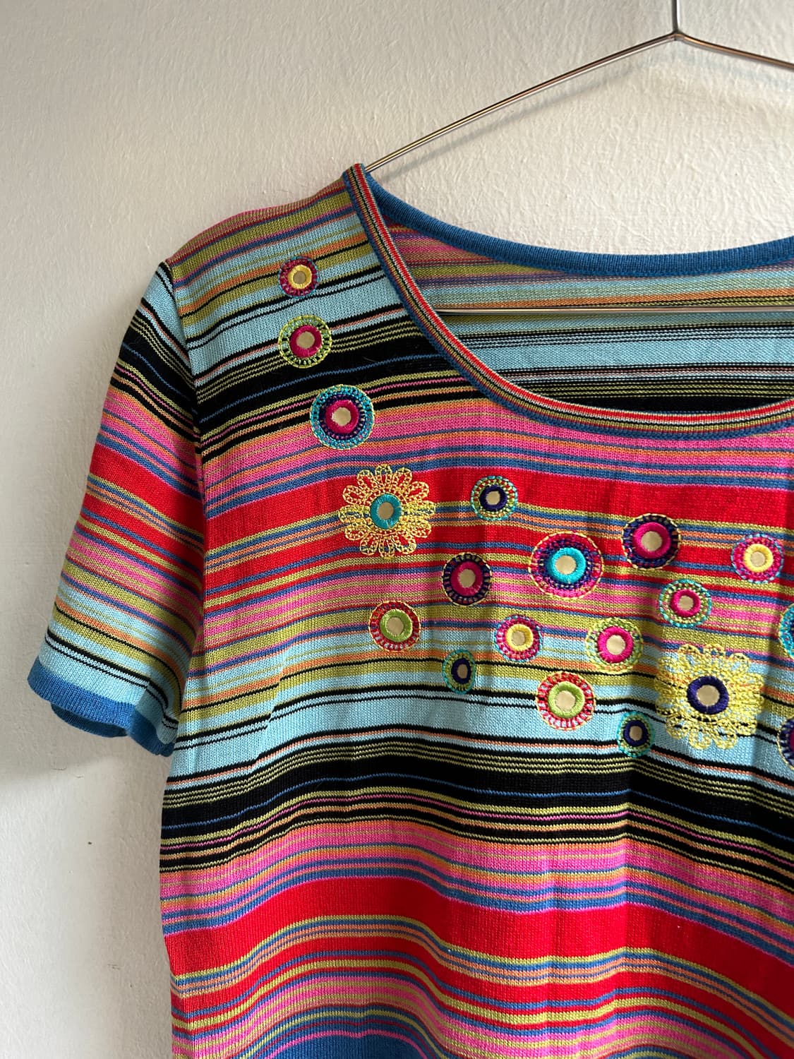 자수 반팔니트  상품이미지3