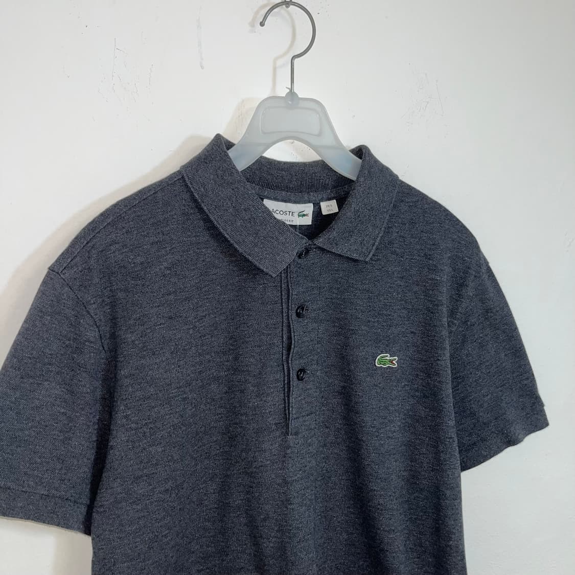 Lacoste grey collar t-shirt 상품이미지5