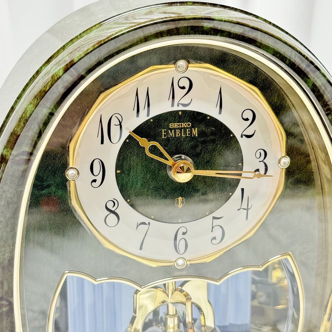 80's90's 세이코 빈티지 엠블럼 회전 추 탁상시계 상품이미지3