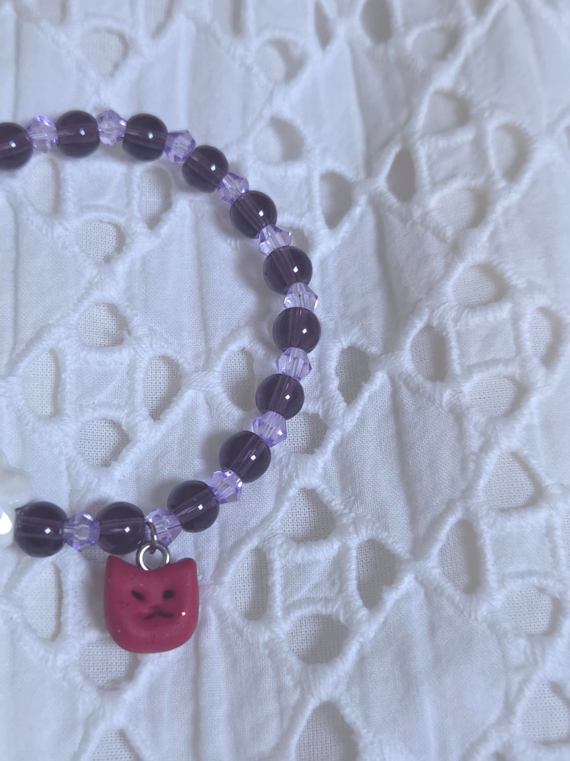 [핸드메이드] 고양이 팬던트 비즈팔찌 상품이미지2