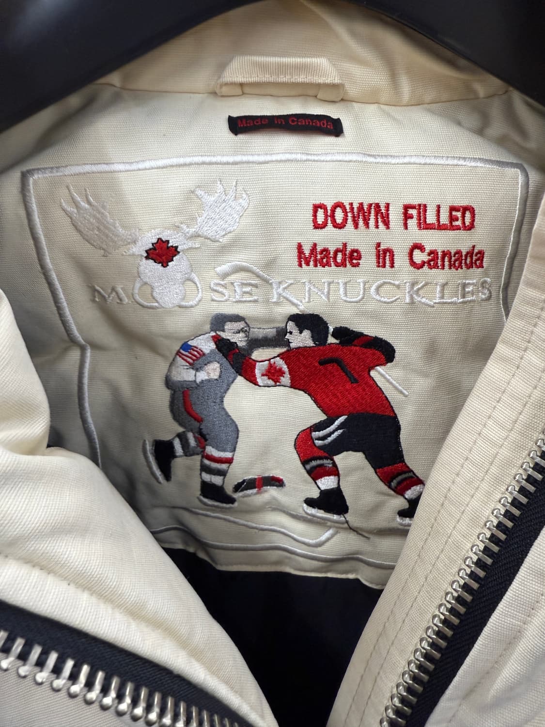 무스너클 정품 여성 봄버 패딩 아이보리 스몰 상품이미지4