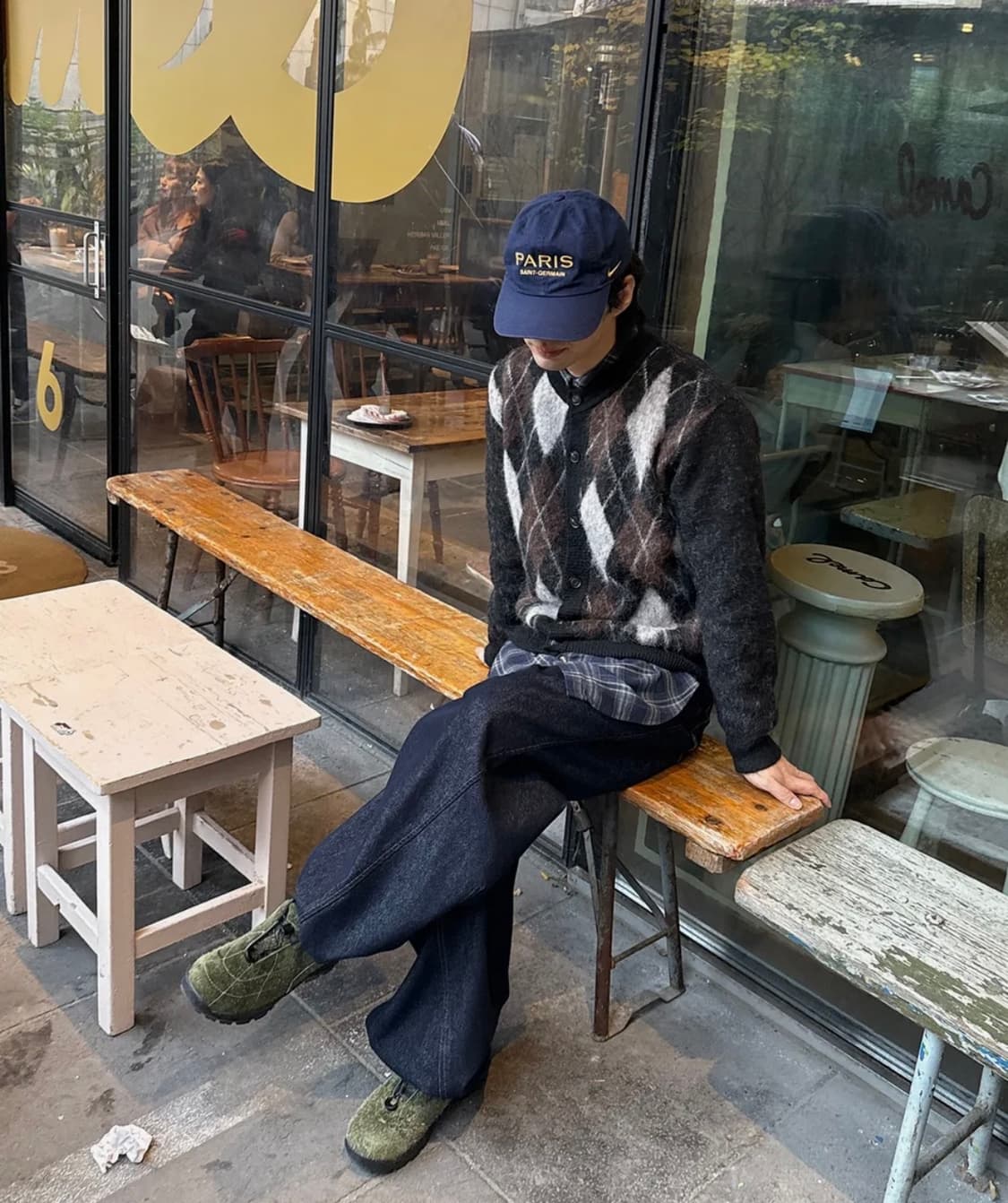 판매) 클래식 아가일 니트 가디건 상품이미지1