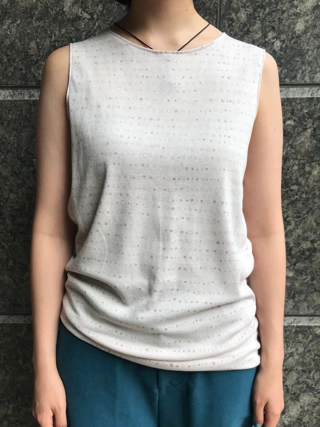 Purple dots sleevelees top 상품이미지1