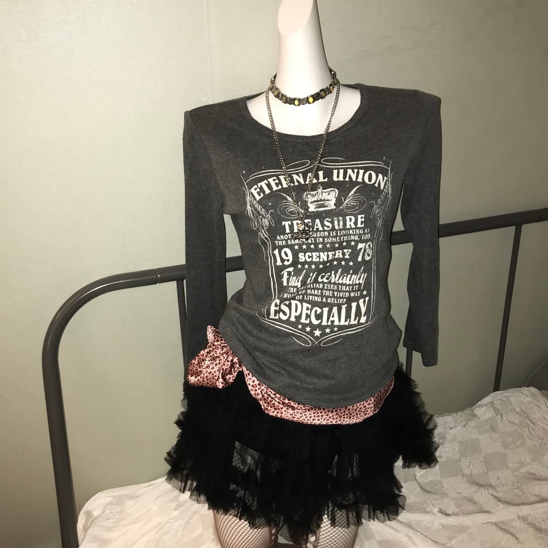 JPN Vintage 갸루 큐빅 롱슬리브 상품이미지1