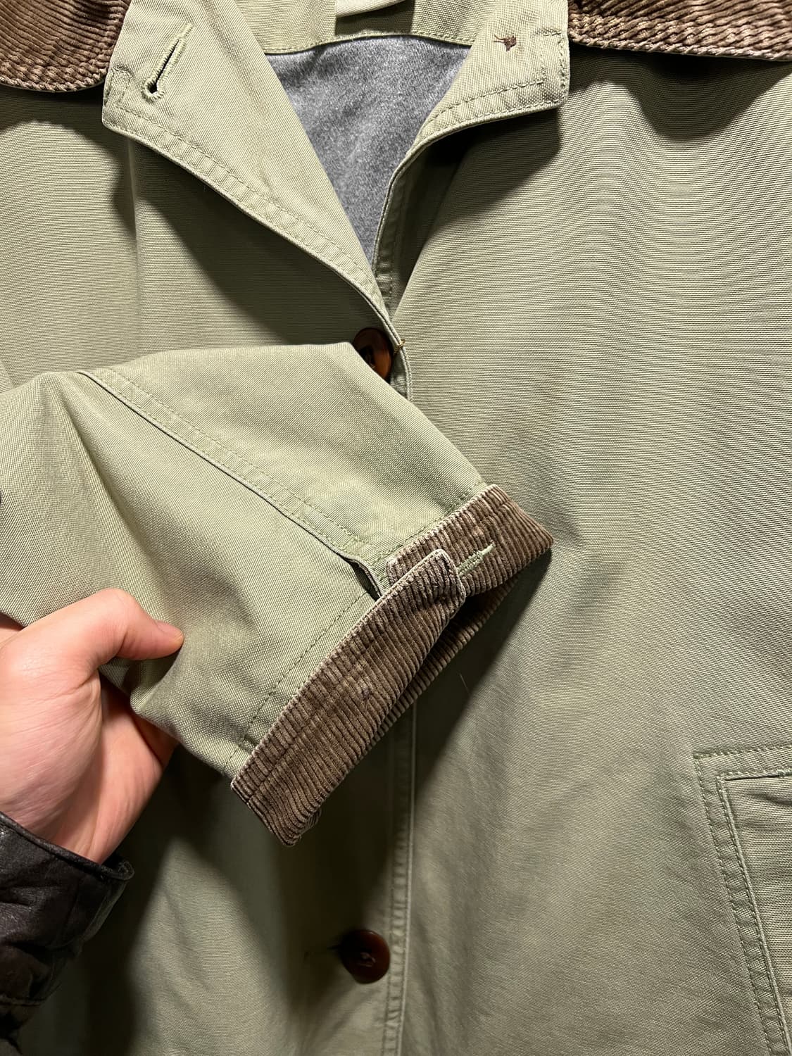 [XL]엘엘빈 USA 코튼 라이닝 라임 캔버스 헌팅 자켓 상품이미지5