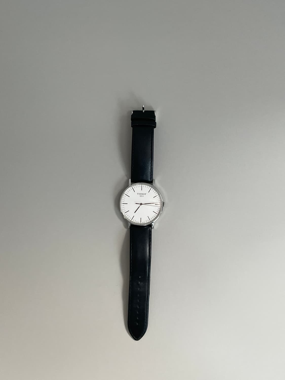 티쏘 tissot t-클래식 에브리타임 남성 가죽 시계 42mm 상품이미지1
