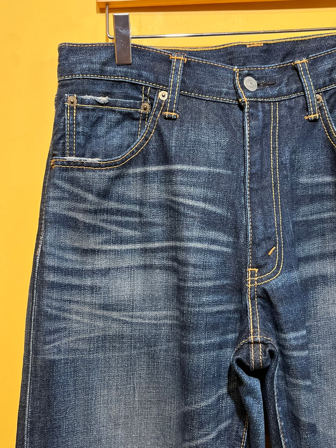 [31] 리바이스 Lot 703 일본 내수 가죽 패치 인디고 데님 상품이미지3