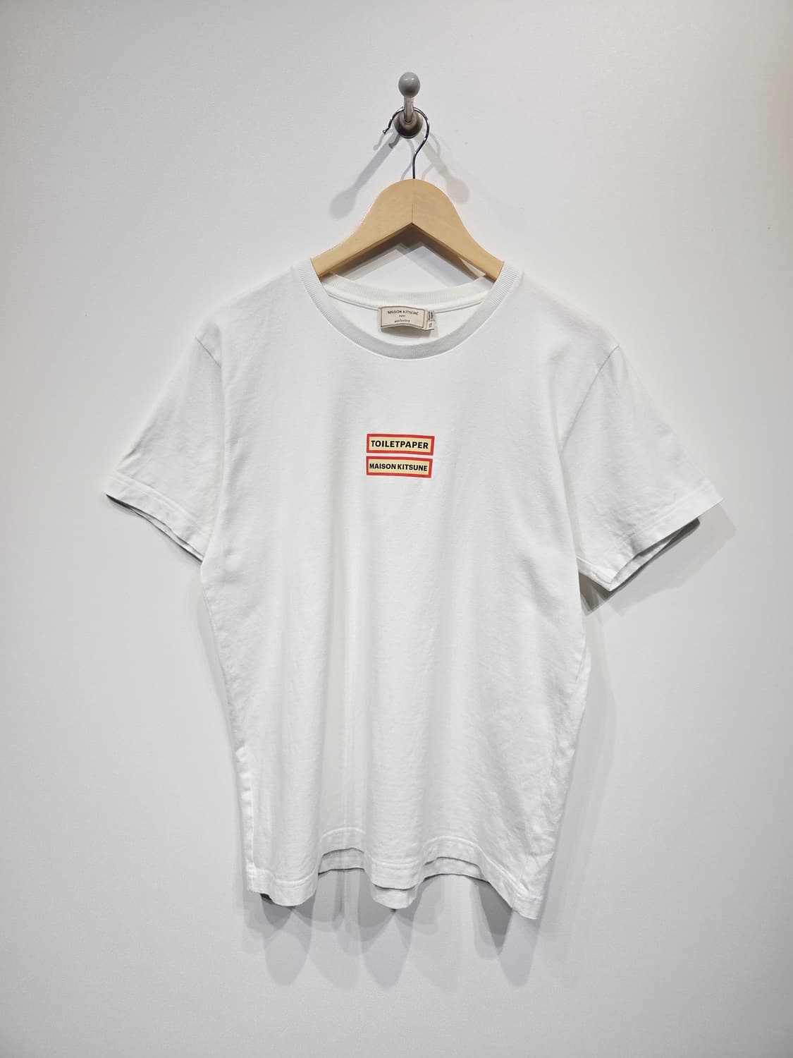 메종키츠네x토일렛페이퍼. 반팔 티셔츠 화이트_XS 상품이미지2