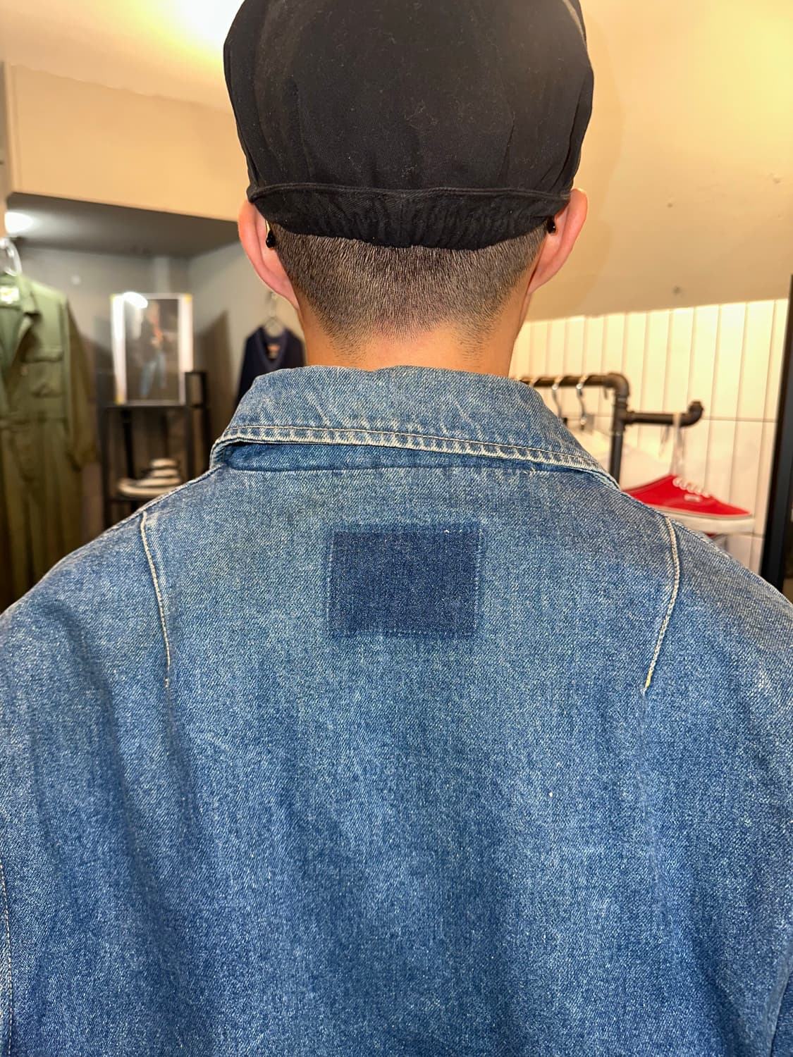 90’s Japanese patch denim flight jacket 상품이미지10