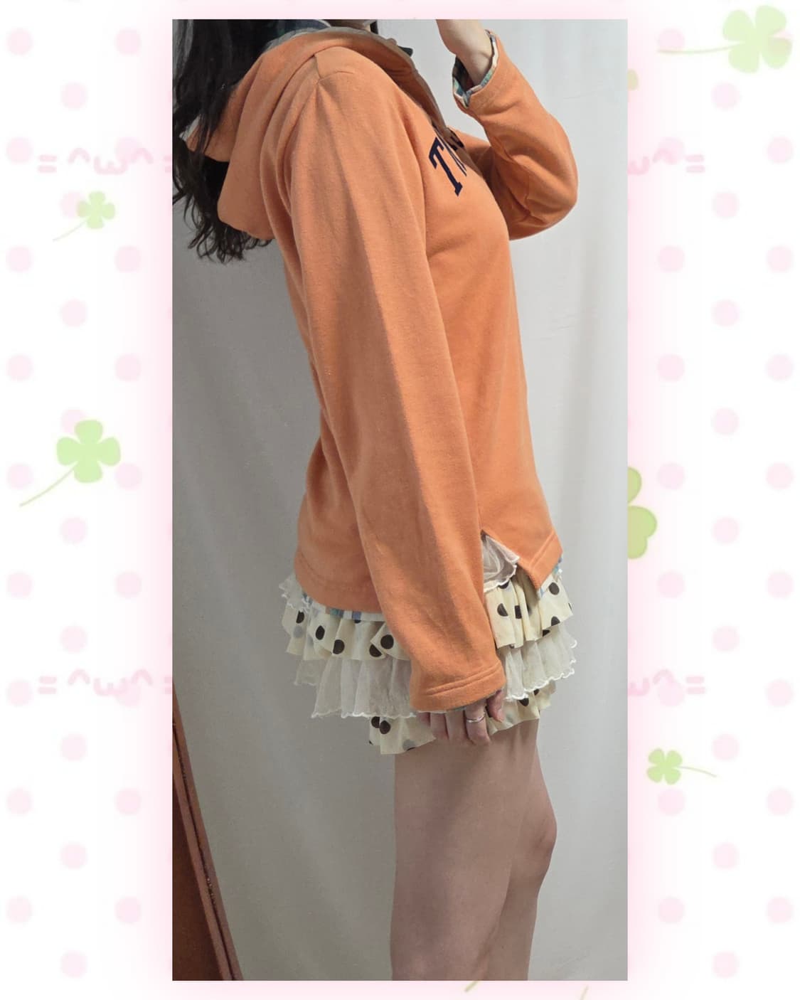 오렌지 너드 롱슬리브 후드티 상품이미지3