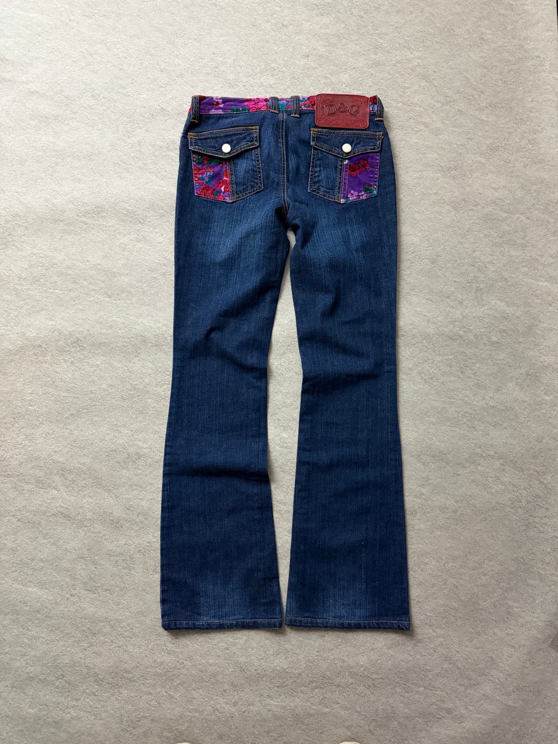D&G 플라워 패턴 부츠컷 데님팬츠 상품이미지2