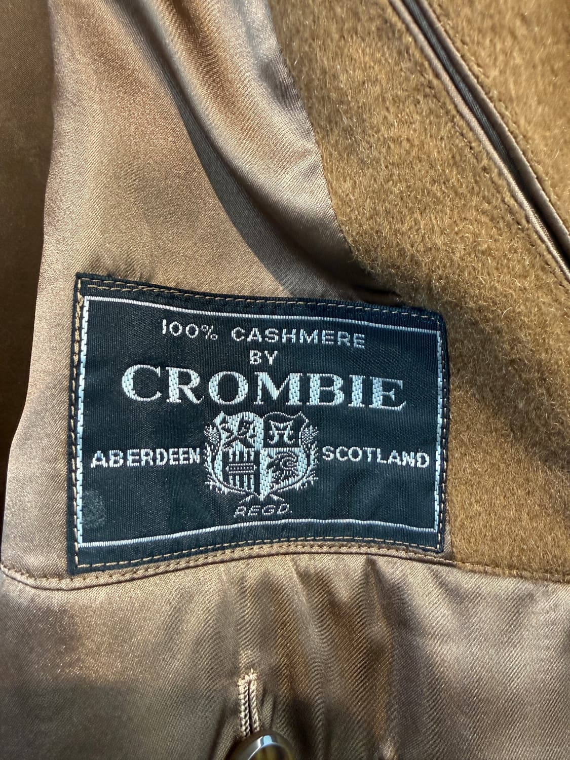Crombie 카멜 싱글 3 버튼 롱코트 상품이미지3