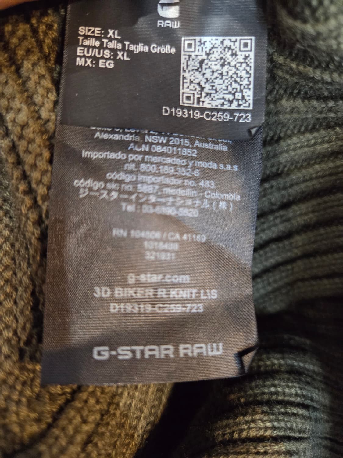 (특가)G-Star RAW 골지 니트 스웨터 카키(XL) 상품이미지5