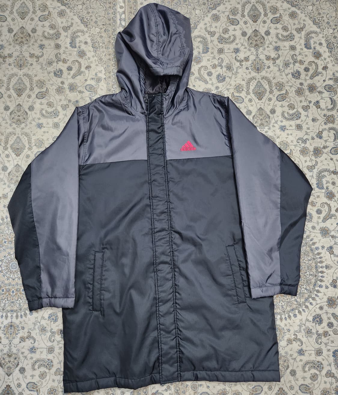 아디다스 올드스쿨 후드 롱 점퍼/벤치자켓 L 상품이미지1