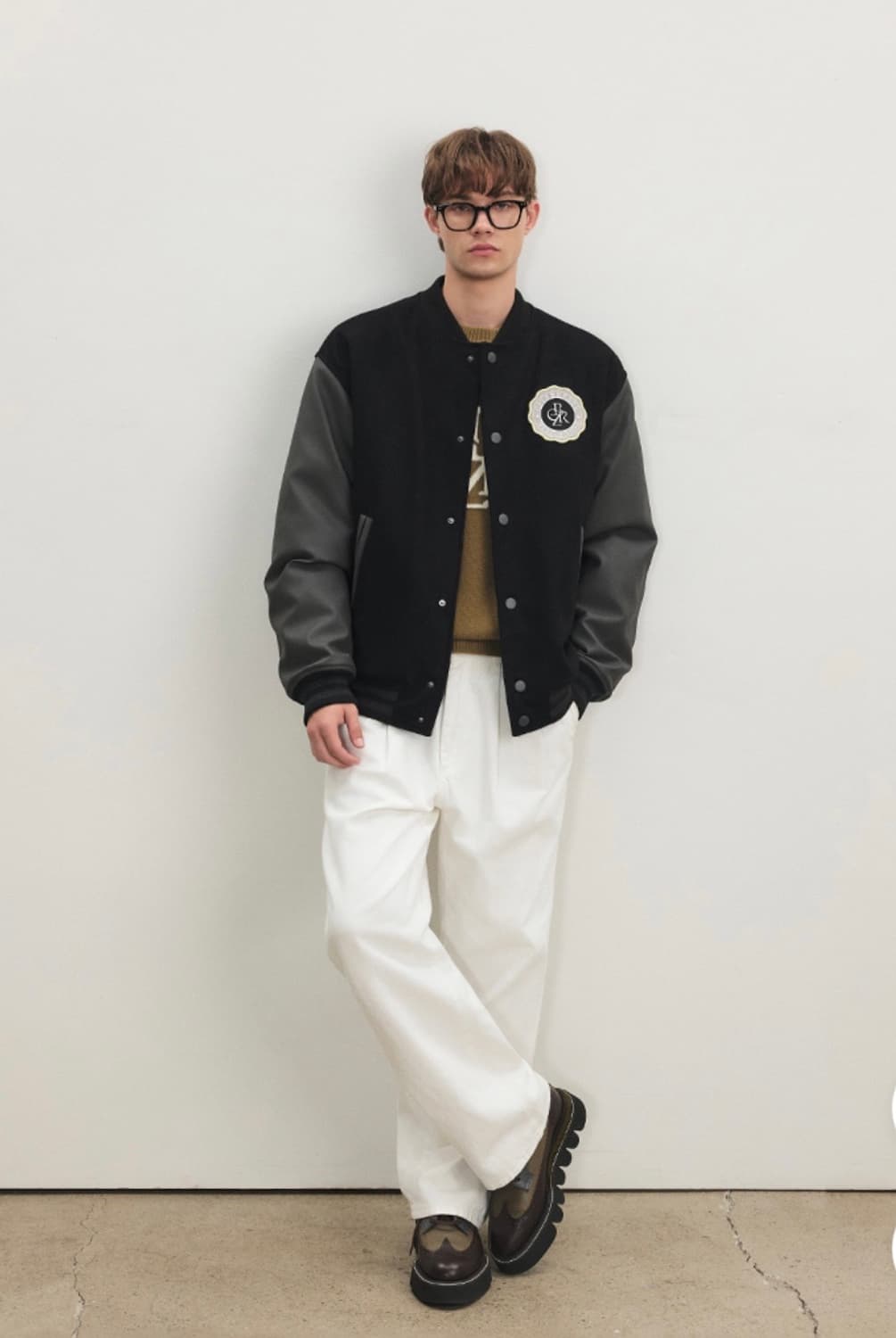 시티브리즈 울 프레피 바시티 자켓 L nct도영 상품이미지1