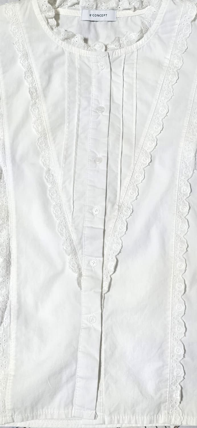 화이트 레이스 블라우스 66 상품이미지4