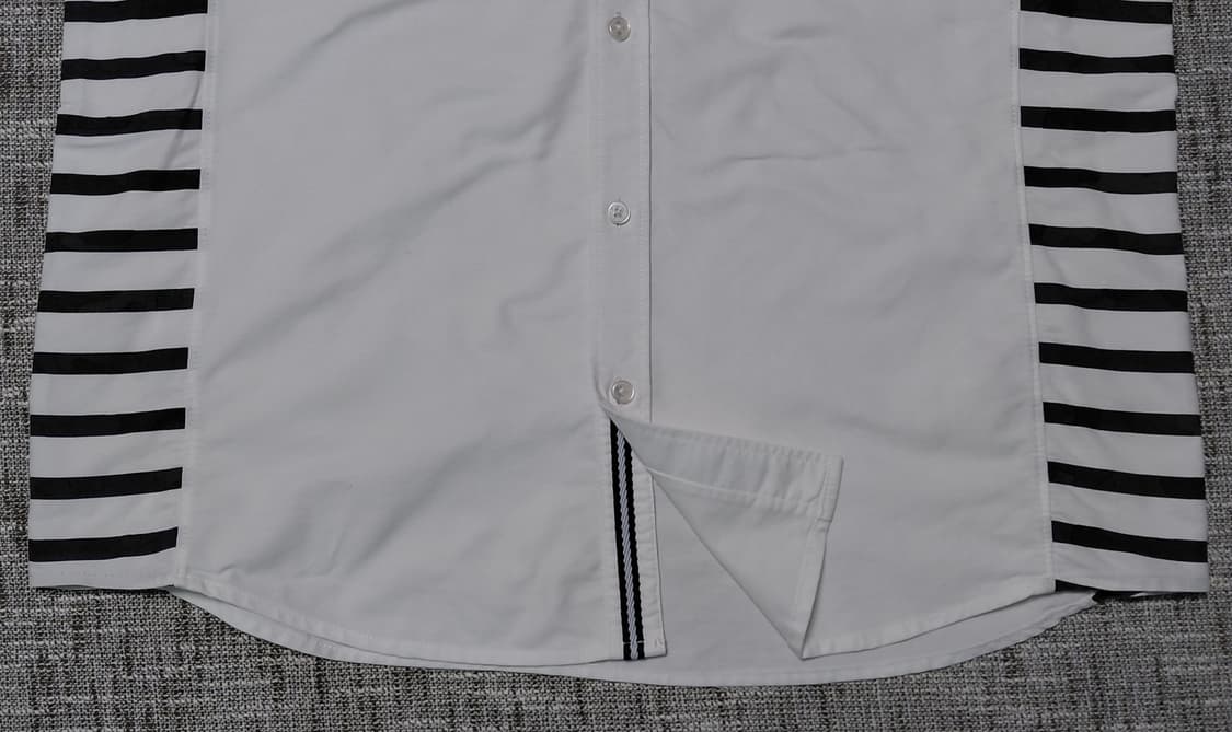 [XL] 빔즈 하트(BEAMS HEART) 사이드 스트라이프 배색 셔츠 상품이미지3