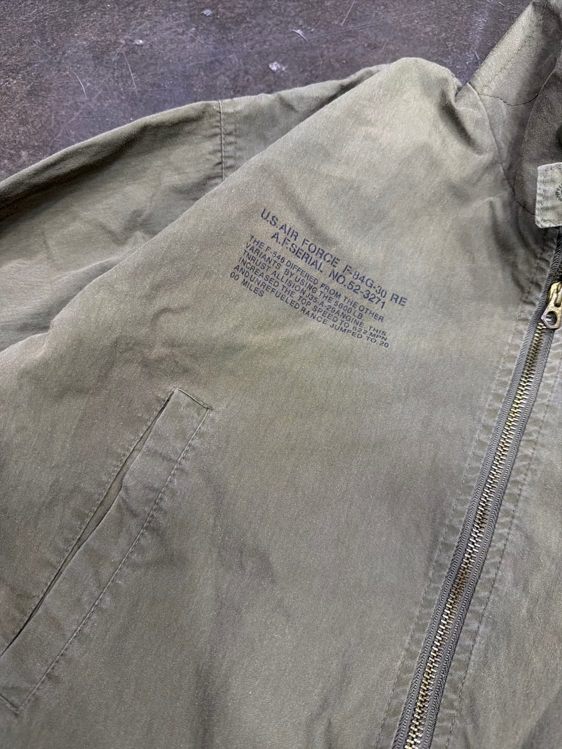 올드크로우 U.S.A 에어포스 항공자켓 올리브 L 상품이미지6