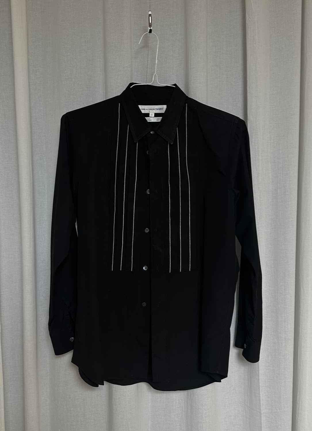 꼼데가르송 스트라이프 플레이티드 셔츠 (M) 상품이미지1