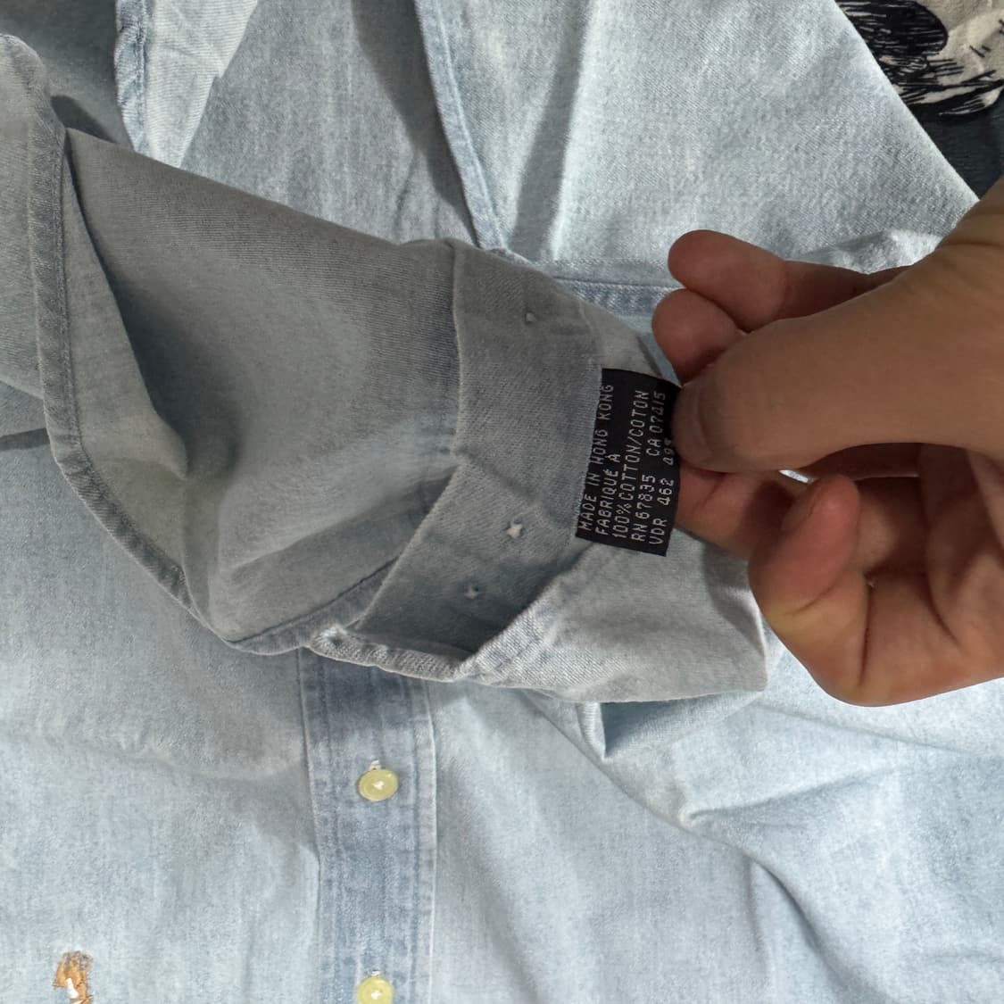 폴로랄프로렌 데님 반팔 셔츠 90사이즈 새상품 상품이미지4