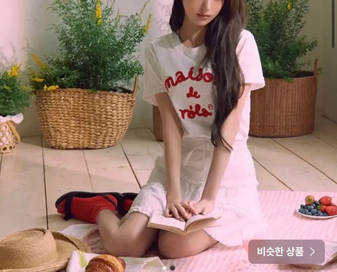 [S]로라로라 메트로 로라 자수 반팔/핑크 상품이미지2