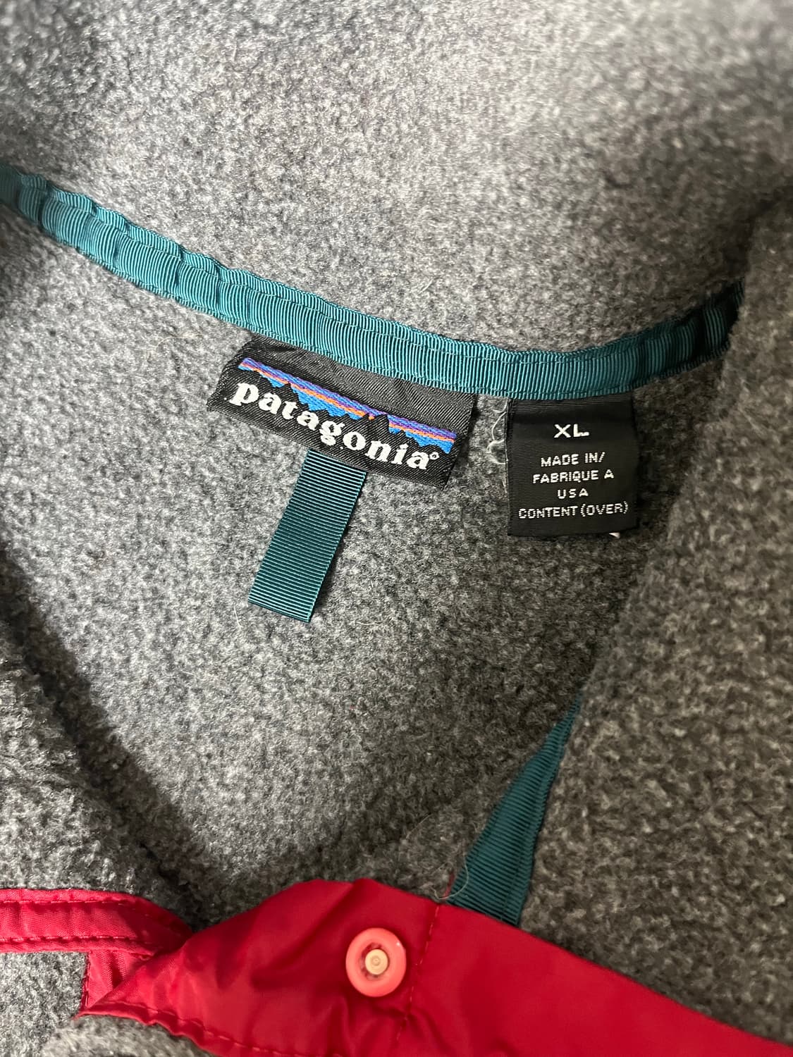 파타고니아 신칠라 그레이/레드 헤비 XL 상품이미지4