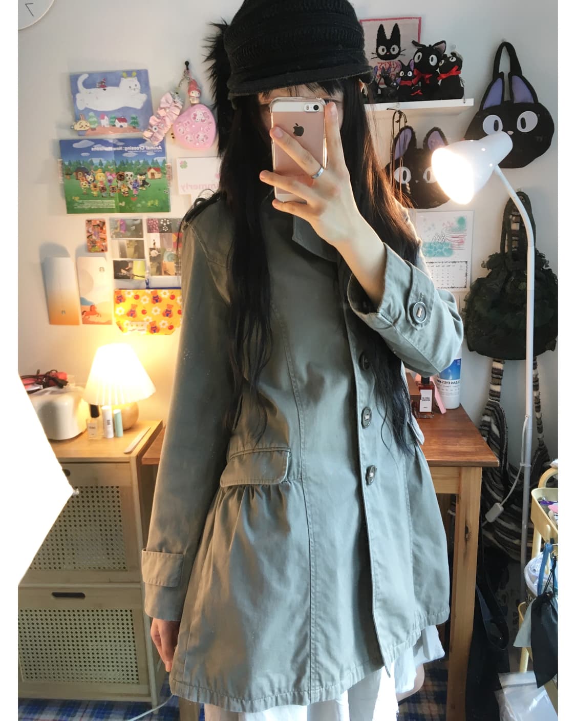 VINTAGE SAFARI CHECK LINING COAT BEIGE 상품이미지4