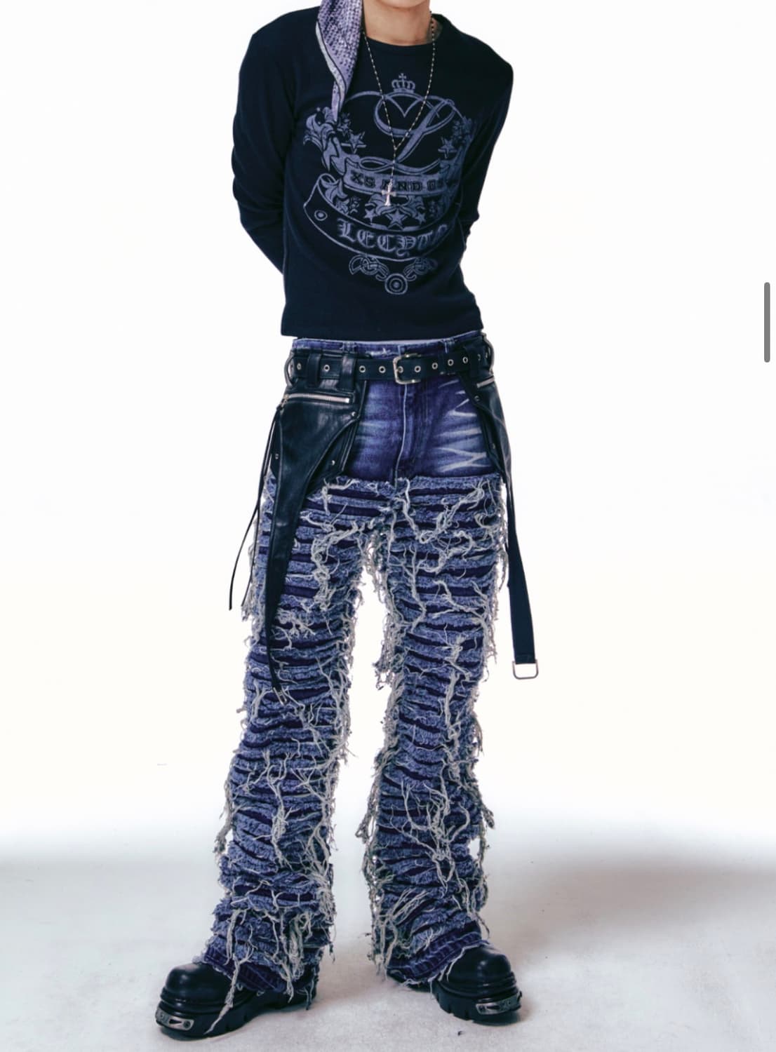 Lecyto leather long cargo pocket belt 상품이미지2