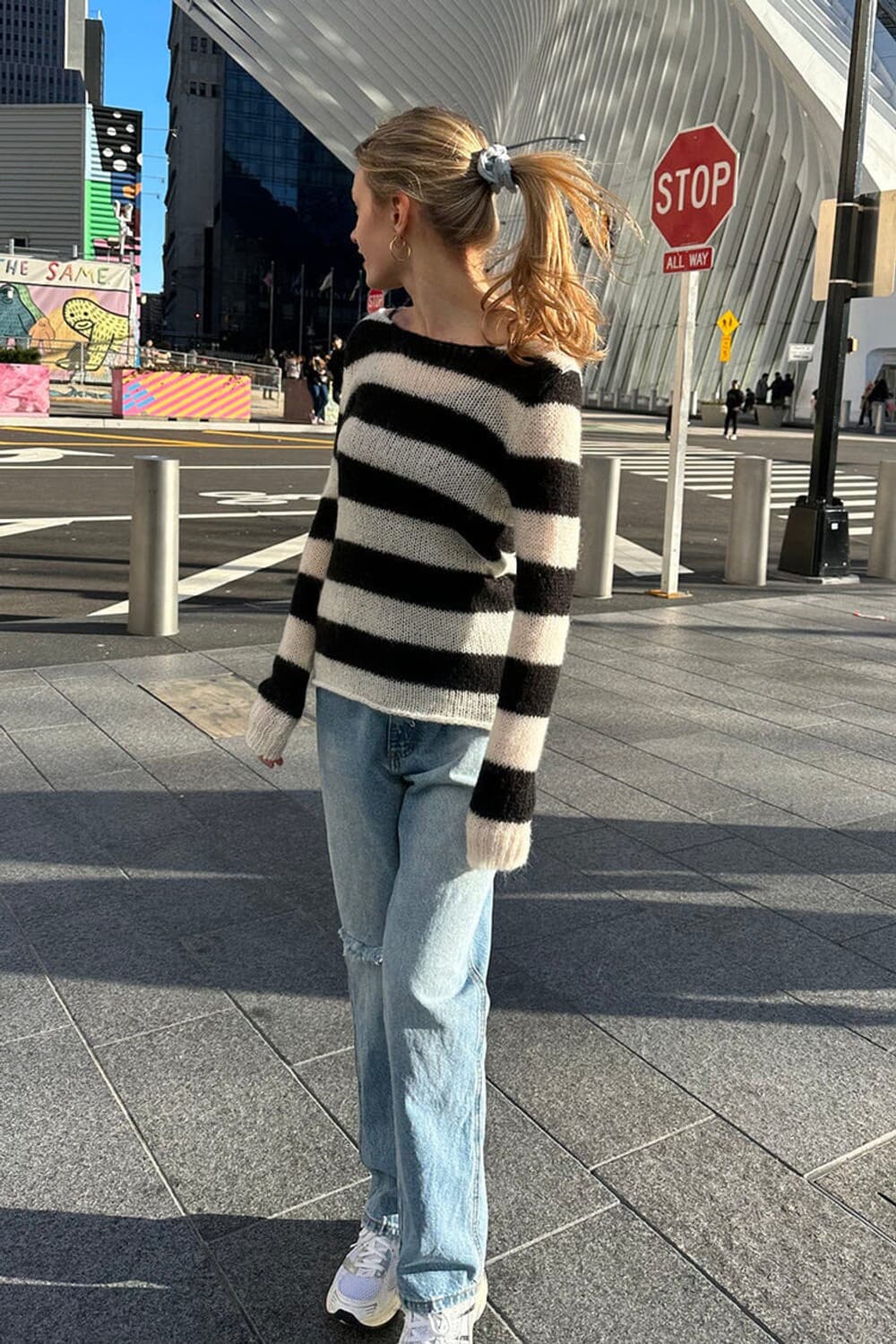 brandy melville 스트라이프 모헤어 스웨터 상품이미지3
