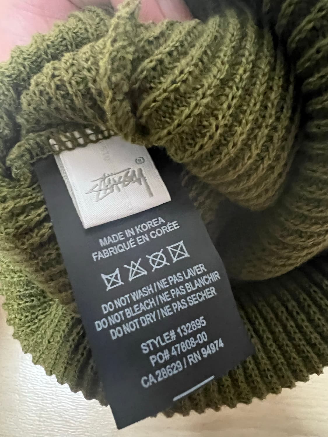 스투시 스몰로고 비니 올리브 상품이미지2