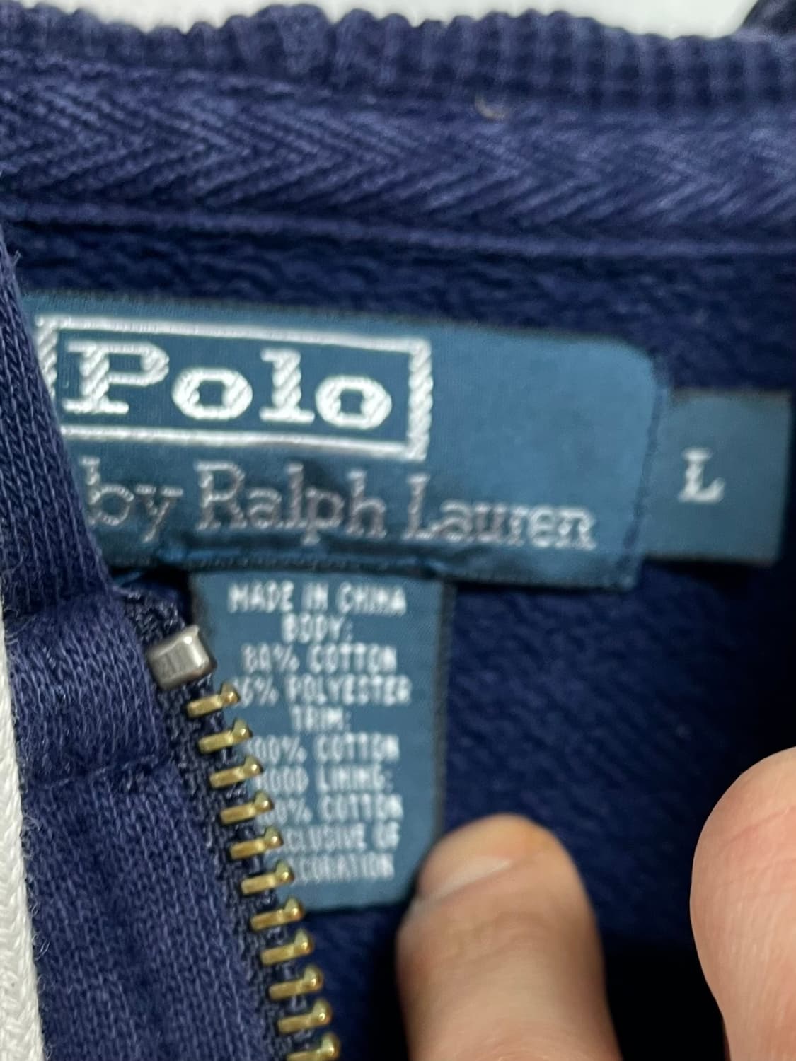 폴로 랄프로렌 헤비스웻 네이비 후드집업 (on.151)   상품이미지6