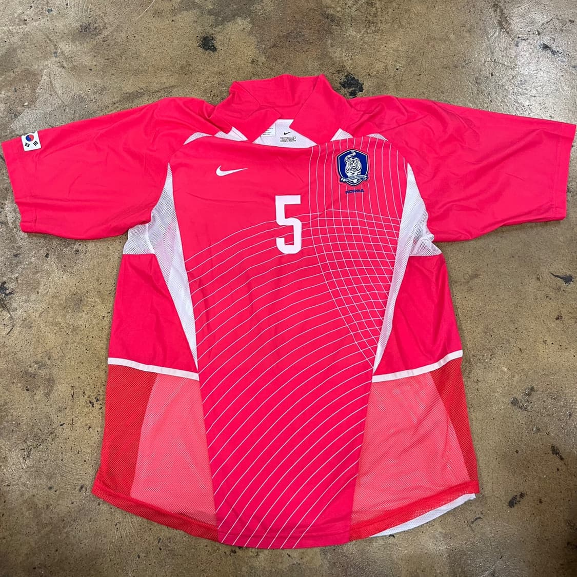 [정품/L] 나이키 대한민국 축구 국가대표 김남일 5번 져지 핑크 b16 상품이미지2
