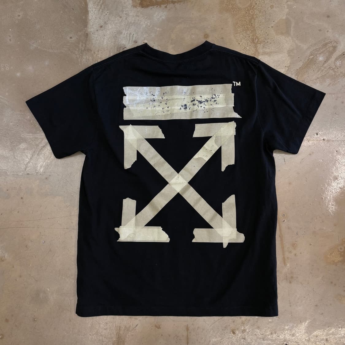 XXS 오프화이트 테이프 반팔티셔츠 상품이미지3