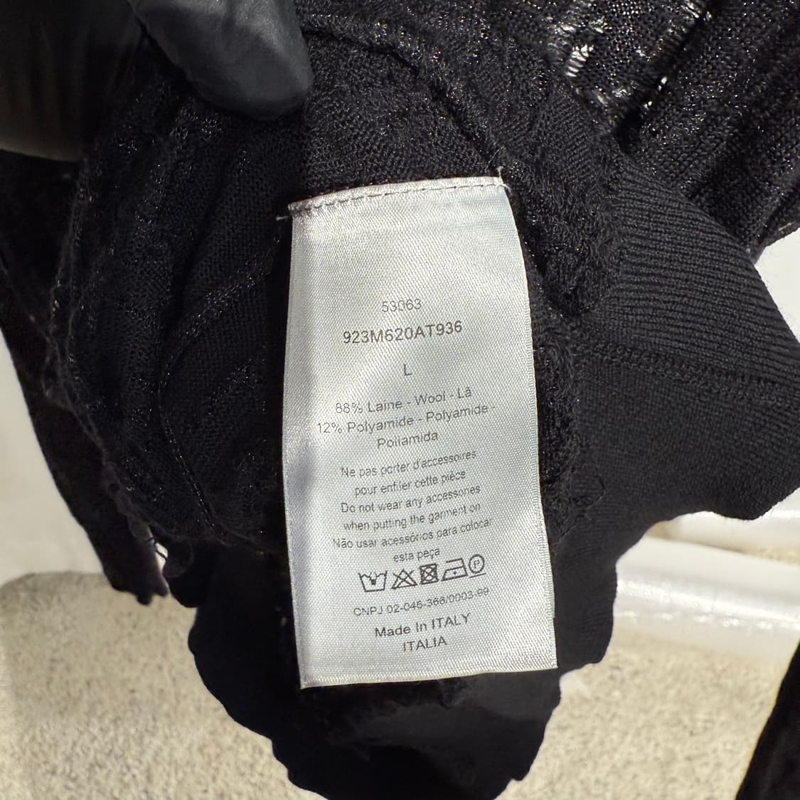 (L) 디올 오블리크 시스루 니트 상품이미지4