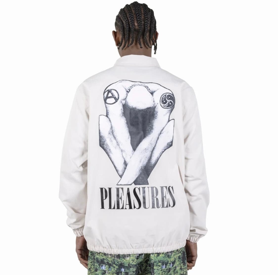 xl) PLEASURES 플레져스 코치 자켓 아이보리 상품이미지1