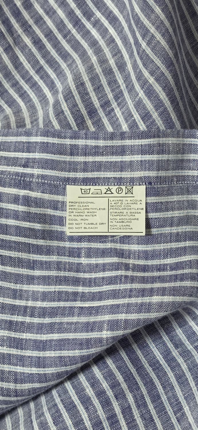 살바토레 페라가모 스트라이프 리넨 셔츠 M 상품이미지4