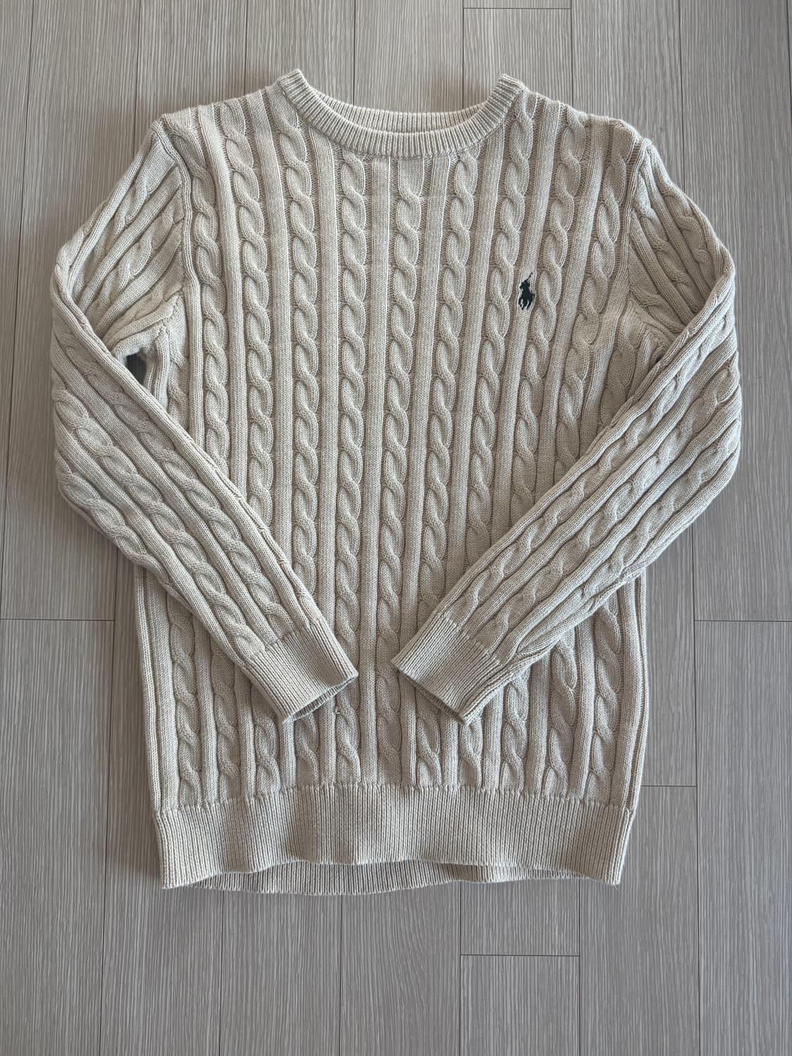 폴로 랄프로렌 케이블 니트 아이보리 정품 s사이즈 상품이미지1