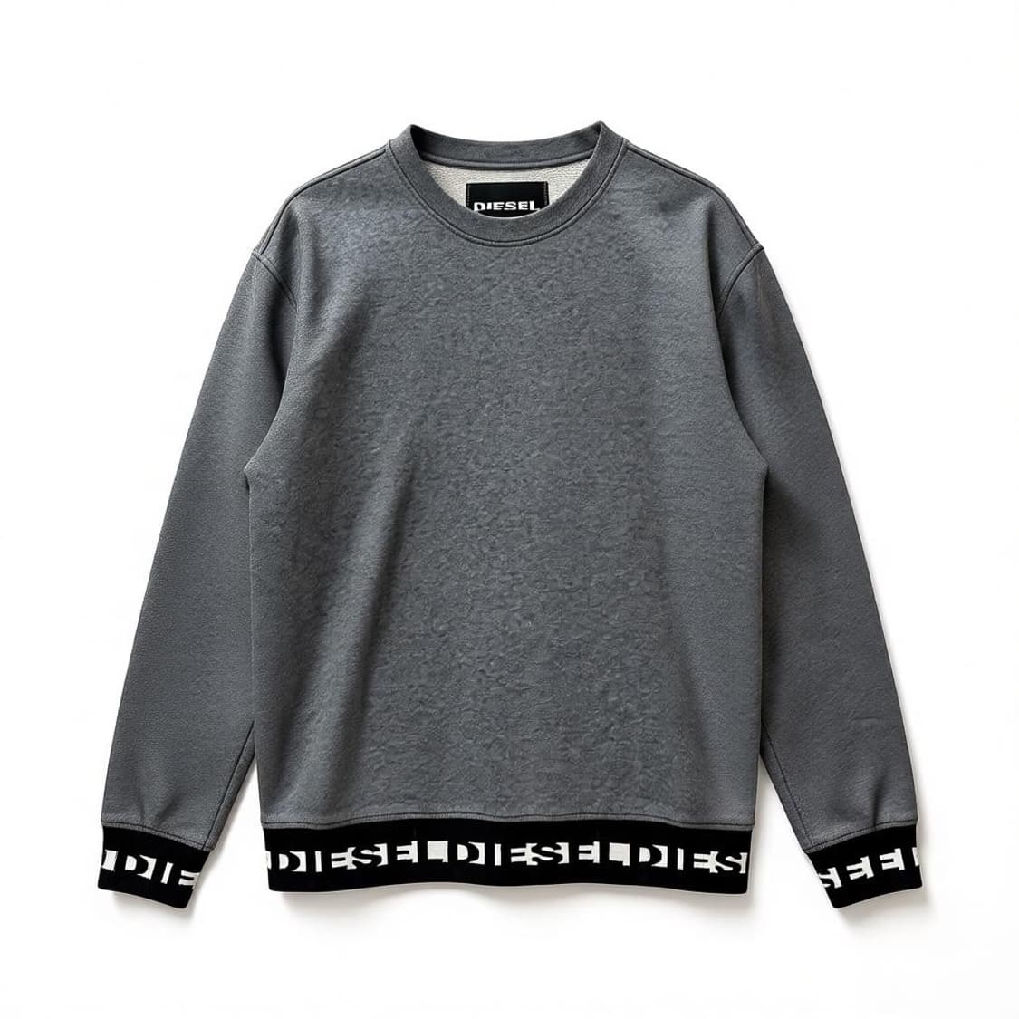 DIESEL 디젤 그레이 커프스 로고 그래픽 맨투맨 L 상품이미지1