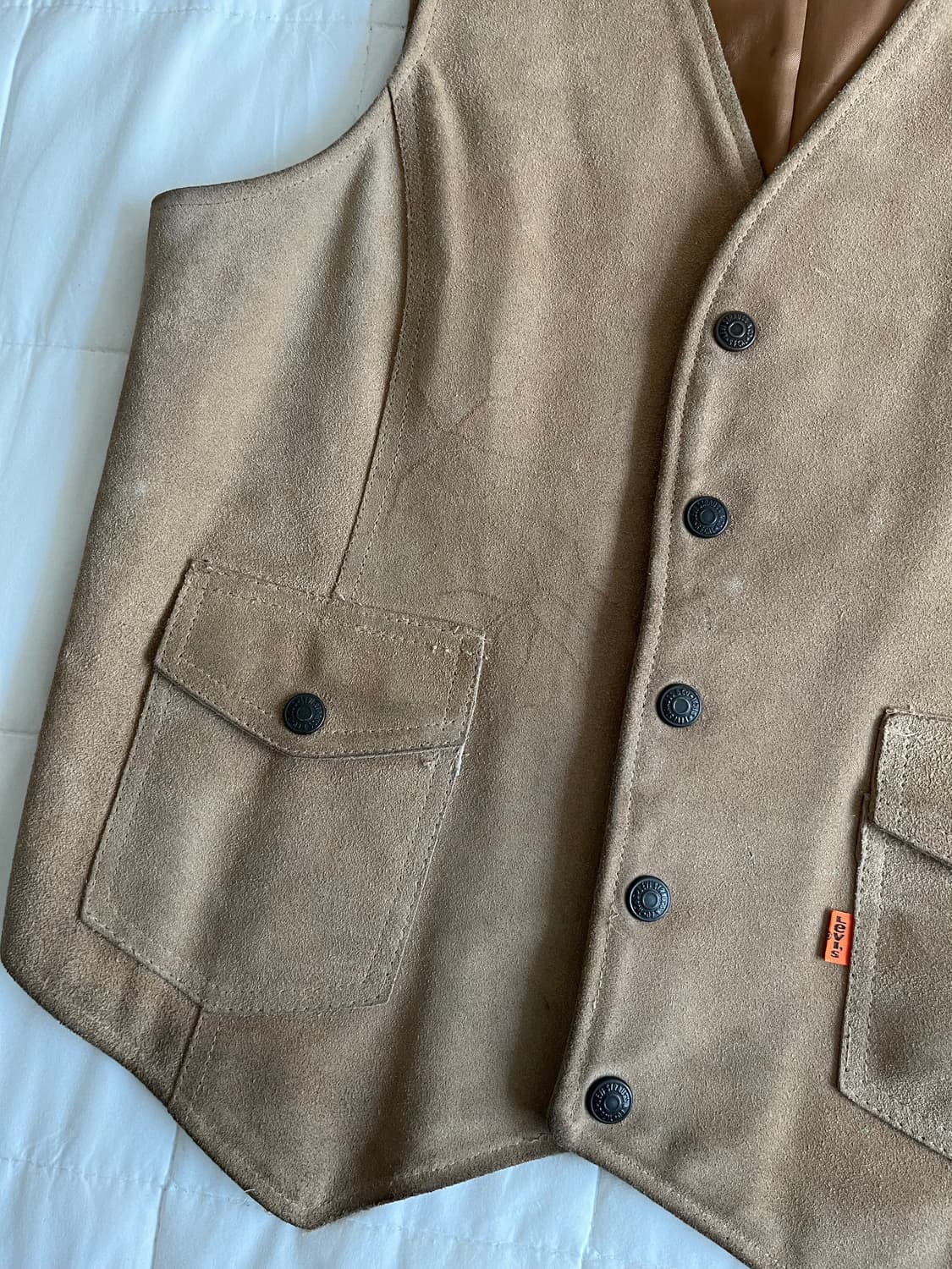 70‘s LEVI'S 오렌지탭 웨스턴 스웨이드 베스트 상품이미지9