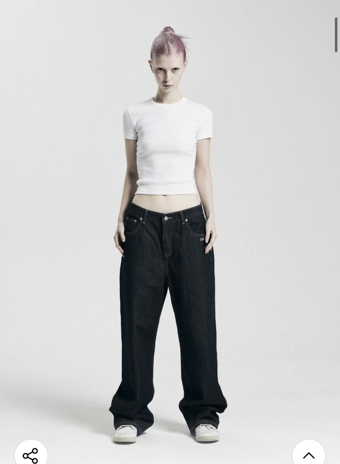 오도어) Logo Drop Denim in pink 3 상품이미지2