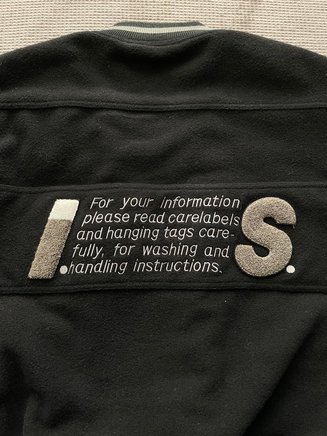 80‘s 이세이미야케 레더 바시티 자켓 상품이미지4